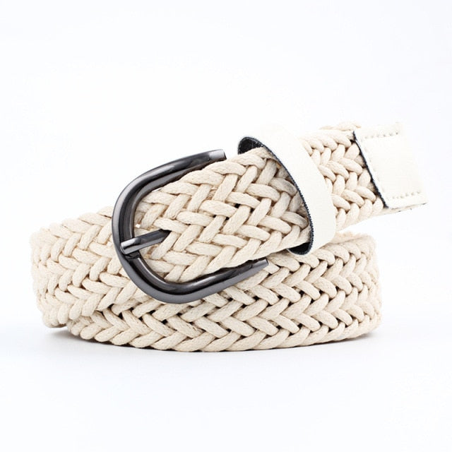 Vintage Bohemian Wide Belt Summer Wooden Buckle Wild Braided Belt Female Leopard Buckle Linen Weave Women Fake Straw Waist Belt