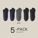 HSS Brand 100% Cotton Men Socks Summer Thin Breathable Socks High Quality No Show Boat Socks Black Short For Students Size 39-44