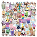 50PCS Summer Cute Flavored Drink Stickers PVC Kawaii Cartoon Beverage Decal sticker For Girl DIY Laptop Stationery Water Bottle