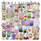 50PCS Summer Cute Flavored Drink Stickers PVC Kawaii Cartoon Beverage Decal sticker For Girl DIY Laptop Stationery Water Bottle