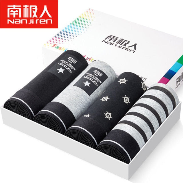 Men's Boxer Underwear Men Cotton Boxers Homme Brand Mens Underpants Male Panties Breathbale U Convex Pouch Printed Shorts L-3XL