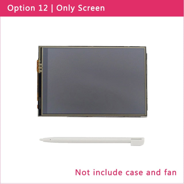 3.5 Inch Raspberry Pi 3 Model B+ Touch Screen 480*320 LCD Display + Touch Pen + ABS Case for Raspberry Pi 4 Model B / 3B+ /3B