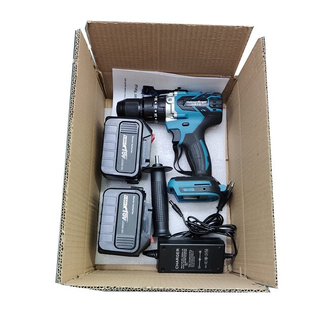 18V 13mm cordless impact drill 18V 13mm brushless impact drill 18V impact drill 18V screwdriver drill with two batteries