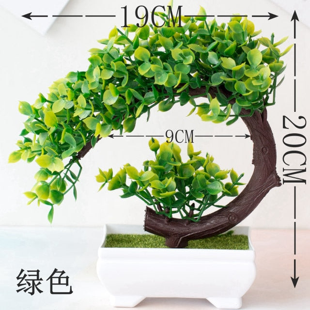 Green Artificial Pine Tree Monstera Persian Grass Eucalyptus Plants Bonsai Home Accessories Bedroom Living Room Decor fake Plant