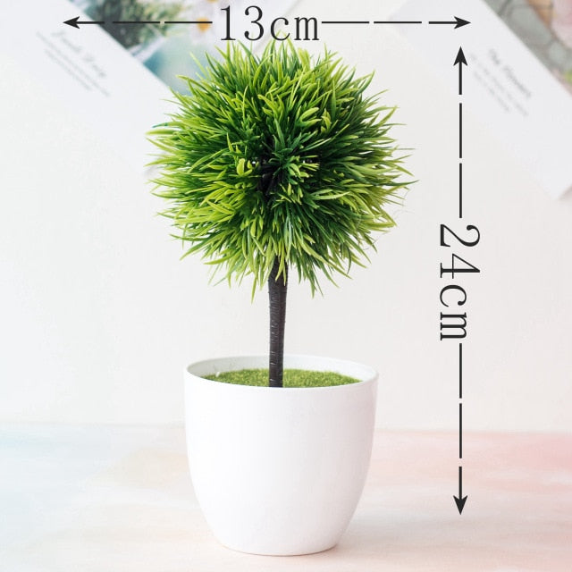 Green Artificial Pine Tree Monstera Persian Grass Eucalyptus Plants Bonsai Home Accessories Bedroom Living Room Decor fake Plant