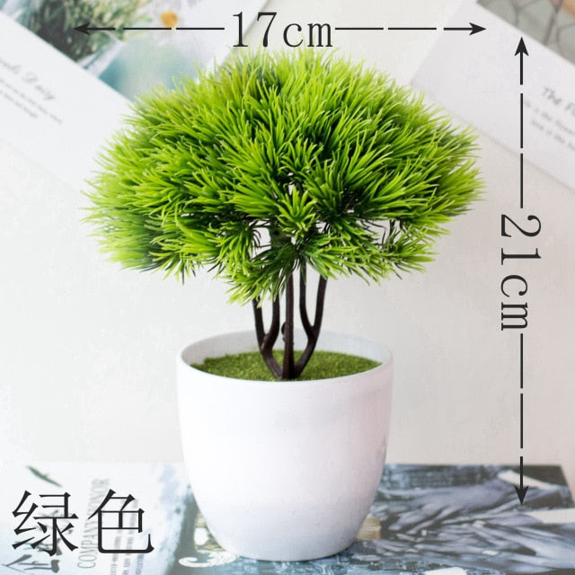 Green Artificial Pine Tree Monstera Persian Grass Eucalyptus Plants Bonsai Home Accessories Bedroom Living Room Decor fake Plant