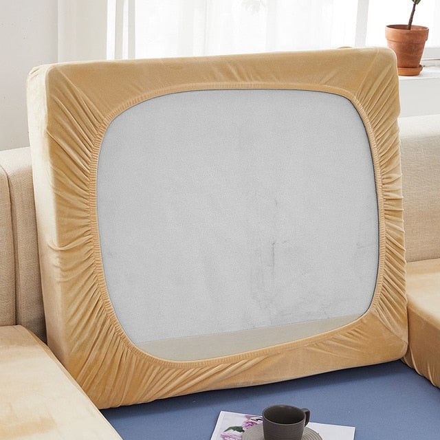 Velvet sofa seat cover cushion cover thick Jacquard solid soft stretch sofa slipcovers funiture protector