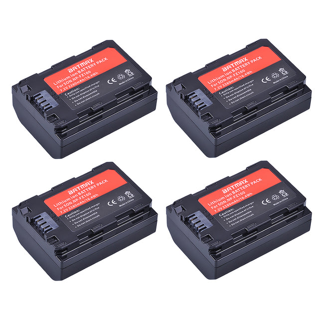 2Pcs 2280mAh NP-FZ100 NPFZ100 NP FZ100 Battery + LED Dual USB Charger for Sony NP-FZ100, BC-QZ1, Sony a9, a7R III, a7 III,A6600