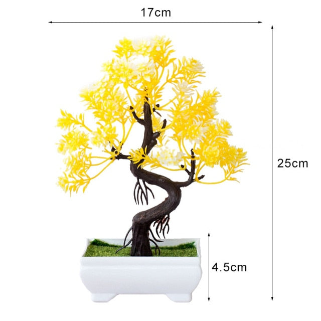 Artificial Plants Pine Bonsai Small Tree Pot Plants Fake Flowers Potted Ornaments For Home Decoration Hotel Garden Decor