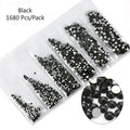 Multi-Size Glass Nail Rhinestones For Nails Art Decorations Crystals Strass Charms Partition Mixed Size Rhinestone Set