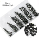 Multi-Size Glass Nail Rhinestones For Nails Art Decorations Crystals Strass Charms Partition Mixed Size Rhinestone Set