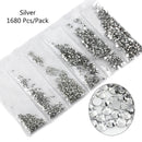 Multi-Size Glass Nail Rhinestones For Nails Art Decorations Crystals Strass Charms Partition Mixed Size Rhinestone Set