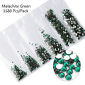 Multi-Size Glass Nail Rhinestones For Nails Art Decorations Crystals Strass Charms Partition Mixed Size Rhinestone Set