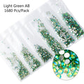 Multi-Size Glass Nail Rhinestones For Nails Art Decorations Crystals Strass Charms Partition Mixed Size Rhinestone Set