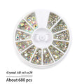 Multi-Size Glass Nail Rhinestones For Nails Art Decorations Crystals Strass Charms Partition Mixed Size Rhinestone Set