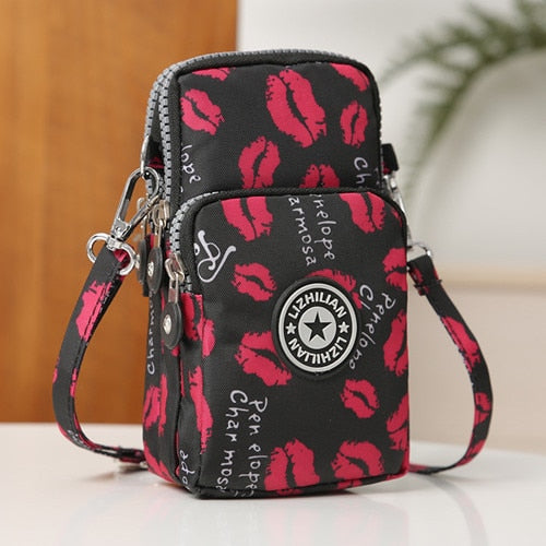 Small Shoulder Bags Nylon Women Mobile Phone Bags Mini Female Messenger Purse Lady Wallet New 2021