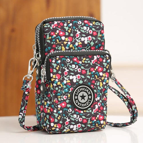 Small Shoulder Bags Nylon Women Mobile Phone Bags Mini Female Messenger Purse Lady Wallet New 2021