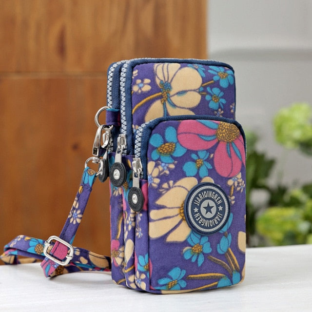 Small Shoulder Bags Nylon Women Mobile Phone Bags Mini Female Messenger Purse Lady Wallet New 2021