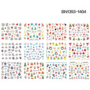 12 Designs summer flower leaf Nail Water Decals Sexy lips finger Sexy girl Transfer Slider Russia Words Manicure Tattoos Set