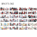 12 Designs summer flower leaf Nail Water Decals Sexy lips finger Sexy girl Transfer Slider Russia Words Manicure Tattoos Set