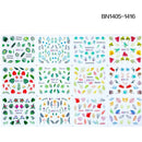 12 Designs summer flower leaf Nail Water Decals Sexy lips finger Sexy girl Transfer Slider Russia Words Manicure Tattoos Set