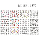 12 Designs summer flower leaf Nail Water Decals Sexy lips finger Sexy girl Transfer Slider Russia Words Manicure Tattoos Set