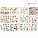 12 Designs summer flower leaf Nail Water Decals Sexy lips finger Sexy girl Transfer Slider Russia Words Manicure Tattoos Set