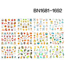 12 Designs summer flower leaf Nail Water Decals Sexy lips finger Sexy girl Transfer Slider Russia Words Manicure Tattoos Set