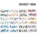 12 Designs summer flower leaf Nail Water Decals Sexy lips finger Sexy girl Transfer Slider Russia Words Manicure Tattoos Set