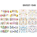 12 Designs summer flower leaf Nail Water Decals Sexy lips finger Sexy girl Transfer Slider Russia Words Manicure Tattoos Set