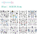 12 Designs summer flower leaf Nail Water Decals Sexy lips finger Sexy girl Transfer Slider Russia Words Manicure Tattoos Set