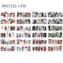 12 Designs summer flower leaf Nail Water Decals Sexy lips finger Sexy girl Transfer Slider Russia Words Manicure Tattoos Set