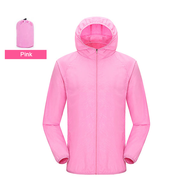 LNGXO Hiking Waterproof Jacket Women Men Camping Running Sun-Protective Windbreaker Quick Dry Outdoor Sport Rain Coat Unisex