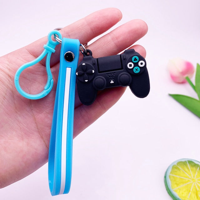 Creative Video Game Handle Keychain Simulation Joystick Model Key Chain Ring Pendant Men Women Couple Key Holder Trinket Gift