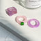 17KM 3pcs Korean Geometric Transparent Resin Acrylic Rings Set For Women Fashion Crystal Rings 2021 Trend Jewelry Gifts