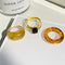 17KM 3pcs Korean Geometric Transparent Resin Acrylic Rings Set For Women Fashion Crystal Rings 2021 Trend Jewelry Gifts
