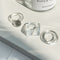 17KM 3pcs Korean Geometric Transparent Resin Acrylic Rings Set For Women Fashion Crystal Rings 2021 Trend Jewelry Gifts