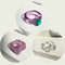 17KM 3pcs Korean Geometric Transparent Resin Acrylic Rings Set For Women Fashion Crystal Rings 2021 Trend Jewelry Gifts