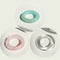 17KM 3pcs Korean Geometric Transparent Resin Acrylic Rings Set For Women Fashion Crystal Rings 2021 Trend Jewelry Gifts