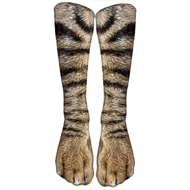 Funny Leopard Tiger Cotton Socks For Women Happy Animal Kawaii Unisex Socks Harajuku Cute Casual High Ankle Socks Female Party