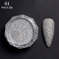 Nail Art Mirror Pigment Powder  Nail Glitters Metallic Color for Nail Art UV Gel Polishing Rose Gold Silver Colors