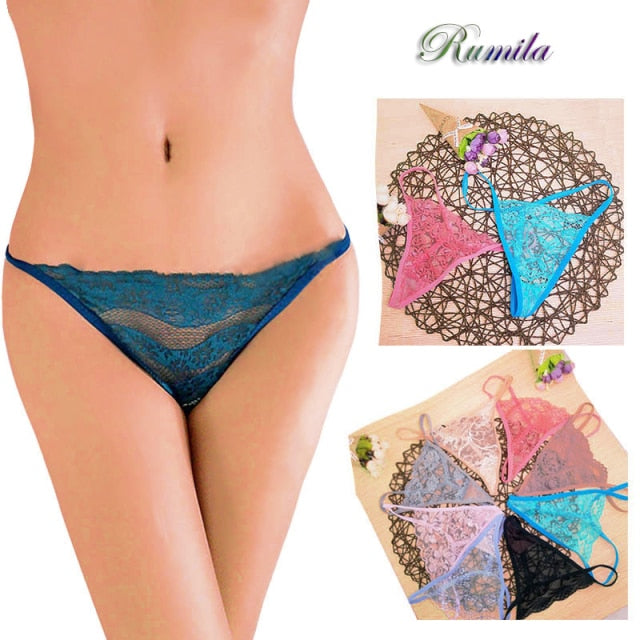 8color Gift full beautiful lace Women's Sexy lingerie Thongs G-string Underwear Panties Briefs Ladies T-back  1pcs/Lot 169