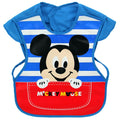 Disney Cute Baby Adjustable Bibs EVA Waterproof Sleeveless Lunch Feeding Bibs Baby Cartoon Feeding Cloth Children Baby Apron