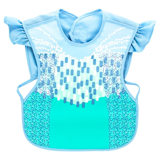 Disney Cute Baby Adjustable Bibs EVA Waterproof Sleeveless Lunch Feeding Bibs Baby Cartoon Feeding Cloth Children Baby Apron