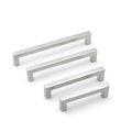 3-15Inch Black Cabinet Handles Stainless Steel Square Closet Drawer Cupboard Pulls Bathroom Door Knobs Furniture Kitchen Handle