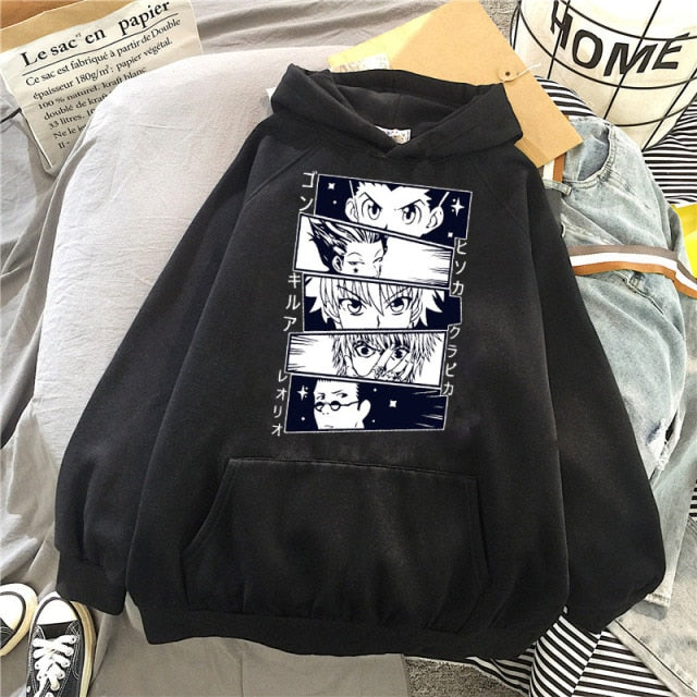 2021 Hot Japanese Anime Manga Kawaii Hunter X Hunter Hoodies Men/Women Short Sleeve Sweatshirt Killua Zoldyck Hoddie For Teens