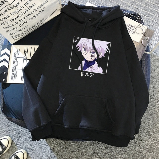 2021 Hot Japanese Anime Manga Kawaii Hunter X Hunter Hoodies Men/Women Short Sleeve Sweatshirt Killua Zoldyck Hoddie For Teens
