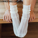 Woman Socks 1 Pair fashion Spring New Fashion Socks Summer Solid Hollow Out Women Soft Cute Long Socks For Women Mesh Thin Socks