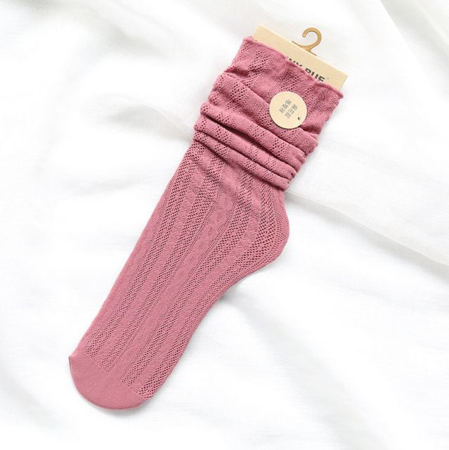 Woman Socks 1 Pair fashion Spring New Fashion Socks Summer Solid Hollow Out Women Soft Cute Long Socks For Women Mesh Thin Socks