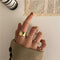 17KM Bohemian Gold Chain Rings Set For Women Fashion Boho Coin Snake Moon Rings Party 2021 Trend Jewelry Gift